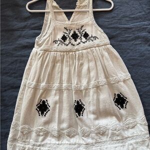 Chelsea & Violet Cream Dress with Black Embroidery